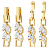 Beebeecraft 6Pcs Brass Fold Over Clasps ZIRC-BBC0002-70G-1