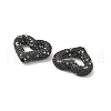 Heart Shape Polymer Clay Rhinestone Beads CLAY-NH0001-09B-05-2