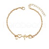 Heartbeat Paw Print Alloy & Synthetic Turquoise Link Anklets for Women WGE7D9E-02-4