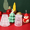 SUPERFINDINGS 2Pcs 2 Style Christmas Candle Silicone Statue Molds CAND-FH0001-03-5