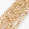 Electroplate Glass Beads Strands EGLA-D020-6x4mm-49-1