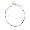 Glass Beaded Necklaces NJEW-JN04896-03-3
