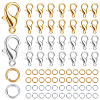 SOFPLATE 400Pcs 2 Colors Zinc Alloy Lobster Claw Clasps FIND-SP0001-34-1