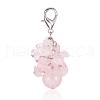 Natural Gemstone Cluster Pendants HJEW-JM00257-2
