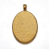 Alloy Pendant Cabochon Settings PALLOY-A15657-AG-2