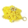 Seed Beads Beaded Charms PALLOY-MZ00286-5