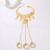 Elegant Classical Copper Plated Gold Coin Lady Finger Bracelets XM0819-5