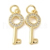 Brass Micro Pave Cubic Zirconia Pendants KK-K298-32G-1