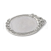 Brass Brass Pendant Cabochon Settings KK-V005-02P-02-2