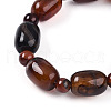 Natural Agate BeadStretch Bracelets G-P570-01L-6