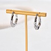 Non-Tarnish 304 Stainless Steel Twisted Hoop Earrings for Women XW8366-2-2