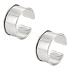Unicraftale 2Pcs Alloy Grooved Bangles FIND-UN0015-98B-1