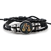 Constellation PU Leather Triple Layer Multi-strand Bracelets PW-WGF2E53-08-1