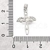 Brass Micro Pave Cubic Zirconia Pendants KK-V007-43P-3