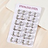 304 Stainless Steel Polishing Hoop Earrings EJEW-M106-01A-P-2