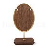 Oval Shaped Wood Necklace Organizer Display Racks ODIS-B002-05C-2