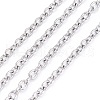 Non-Tarnish 3.28 Feet 304 Stainless Steel Cable Chains X-CHS-F006-02B-P-1