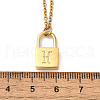 304 Stainless Steel Rolo Chain Pendant Necklaces NJEW-S444-01G-08-3