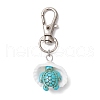 Synthetic Turquoise Starfish Turtle & Shell Pendant Decorations HJEW-JM03178-3