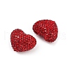 Heart Shaped Polymer Clay Rhinestone Beads CLAY-NH0002-02D-2