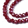 Electroplate Glass Beads Strands EGLA-A034-P1mm-A13-3