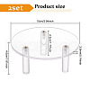 Round Transparent Acrylic Minifigure Display Stands ODIS-WH0002-52-2