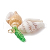 Natural Sea Shell Copper Wire Wrapped Pendants PALLOY-JF03611-03-5