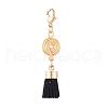 Suede Cord Tassel Pendants PALLOY-JF00416-M-2