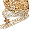 10 Yards Polyester Embroidery Lace Ribbon with Paillette PW-WG94215-03-1