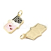 Brass Enamel Pendants KK-L237-013G-2