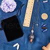 SUNNYCLUE 1Pc Natural Gemstone Chip Hexagonal Pointed Dowsing Pendulum Pendants G-SC0002-54-3