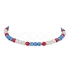 8mm Round Polymer Clay Rhinestone Wrap Bracelets BJEW-JB10480-5