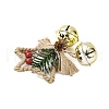 Christmas Plastic Star with Bell Pendant Decorations AJEW-S088-01B-3