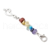 Chakra Natural Citrine & Red Jasper & Tiger Eye & Green Aventurine & Lapis Lazuli & Amethyst & Synthetic Turquoise Chip Pendant Decorations HJEW-JM03359-5