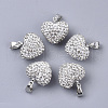 Polymer Clay Rhinestone Pendants RB-S055-11B-1