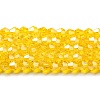 Transparent Electroplate Glass Beads Strands GLAA-F029-3mm-C22-1