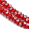 Handmade Evil Eye Lampwork Beads Strands LAMP-A007-02B-05-3