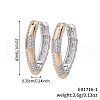 Fashionable Brass Clear Cubic Zirconia Hoop Earrings NY7693-1-3