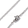304 Stainless Steel Cable Chain Necklace for Men Women NJEW-K245-024D-2