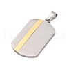 Ion Plating(IP) 304 Stainless Steel Pendants STAS-Z095-03PG-2