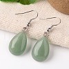 Natural & Synthetic Mixed Stone Teardrop Dangle Earrings EJEW-J089-M-2