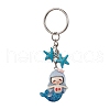 Mermaid Opaque Resin Pendant Keychain X1-KEYC-JKC00624-01-1