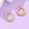 Ion Plating(IP) 304 Stainless Steel Huggie Hoop Earrings EJEW-F111B-13mm-G-5
