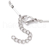 304 Stainless Steel Cuboid Bar Link Chain Bracelet Making AJEW-JB01319-02-3