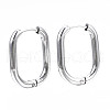 201 Stainless Steel Oval Hoop Earrings STAS-S103A-34P-3