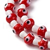 Handmade Evil Eye Lampwork Beads Strands LAMP-S069-01A-01-3