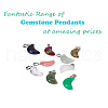 9Pcs Natural & Synthetic Mixed Stone Pendants PH-G-G755-02-2