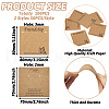 100Pcs 2 Styles Friendship Theme Kraft Paper Jewelry Display Cards CDIS-TA0001-24-3