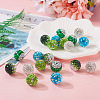 20Pcs 5 Colors Polymer Clay Pave Rhinestone Beads CLAY-TA0001-33-5
