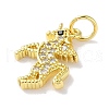 Rack Plating Brass Micro Pave Cubic Zirconia Pendants KK-Z039-24G-2